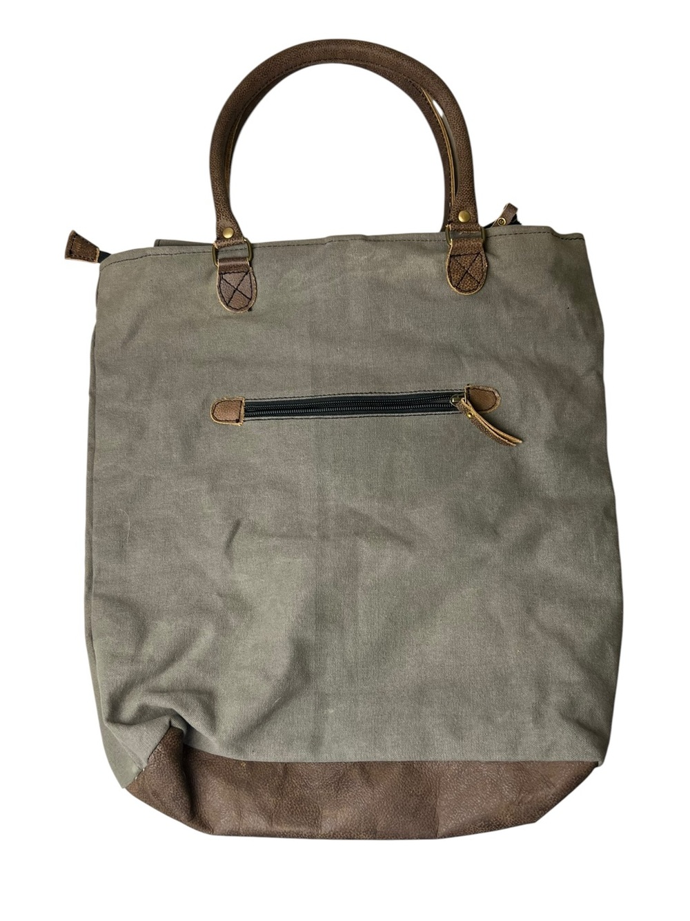 Myra Bag NEW Stardom Canvas Tote Bag w/ Leather Star Patches & Trim - Picture 3 of 11